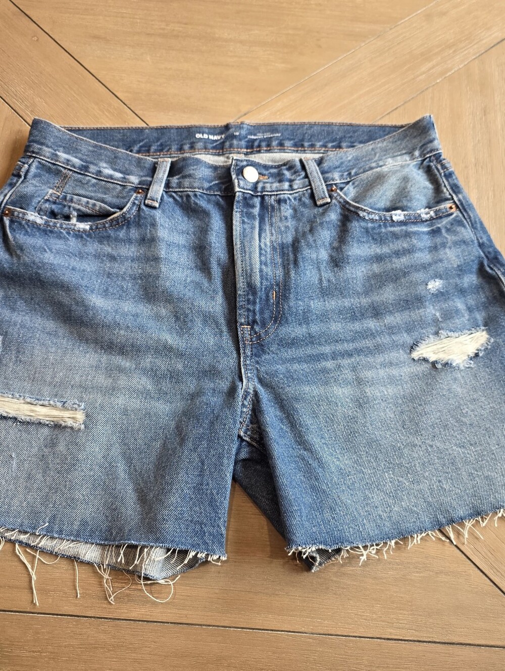 Old Navy Distressed Light Blue Denim Cutoff Shorts